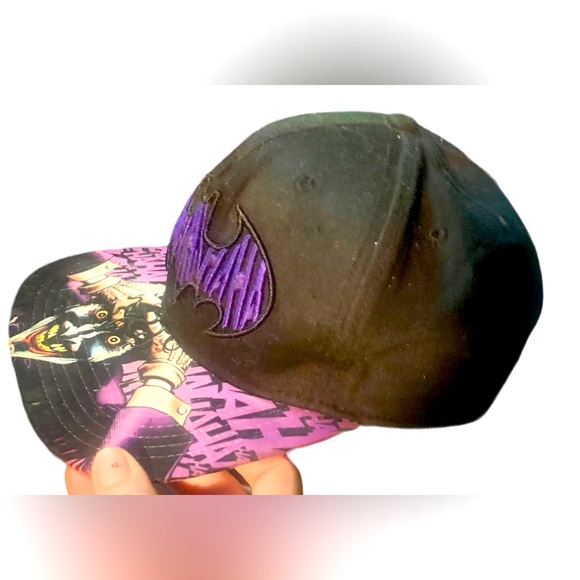 DC Comics Batman Joker Sublimated Bill Snapback Hat “HAHA”s classic Batman - Picture 4 of 9